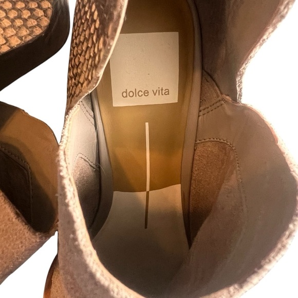 DOLCE VITA Sonni Taupe and Snake Ankle Booties with heel size 6 - Picture 4 of 10